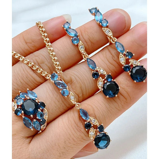 Blue ornamentals sets - Gilded Rosy