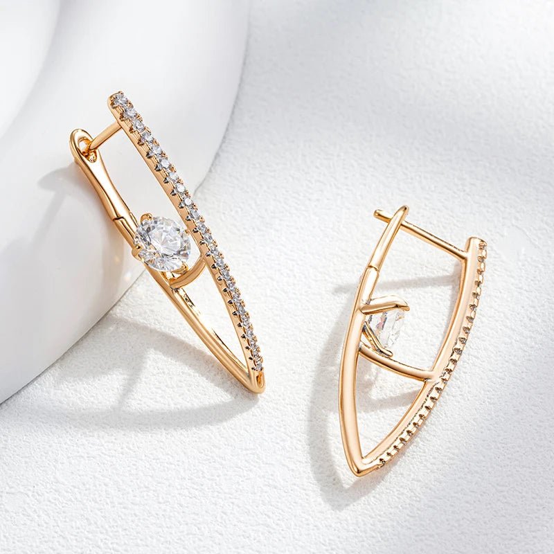 Coneflower Long Earrings - Gilded Rosy