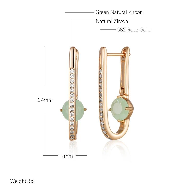 Cristal Fairy earrings 585 Rose Gold - Gilded Rosy