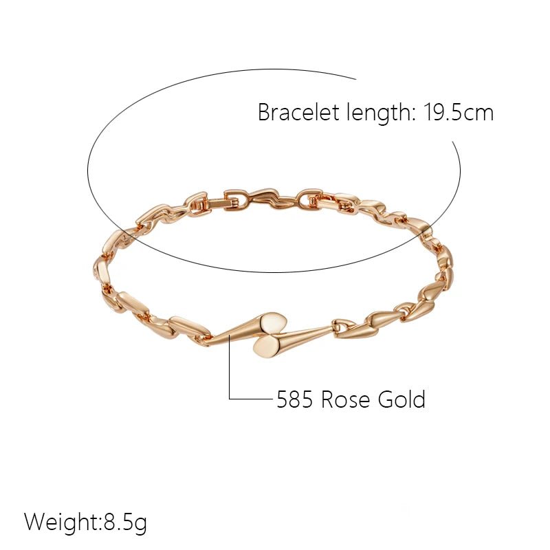 Geometry Bracelet 585 Rose Gold Color - Gilded Rosy