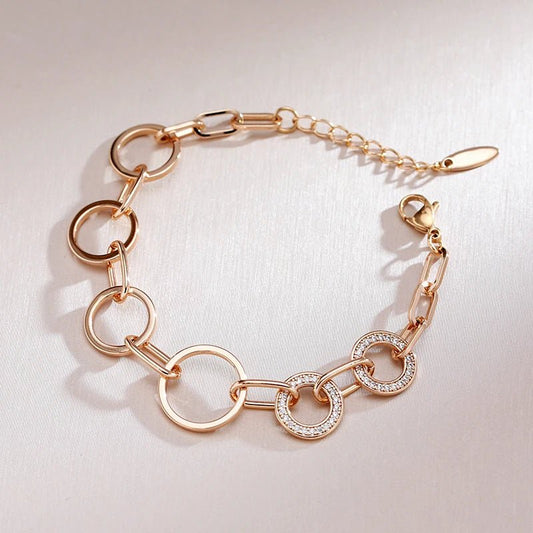 Geometry Circles Bracelet 585 Rose Gold - Gilded Rosy