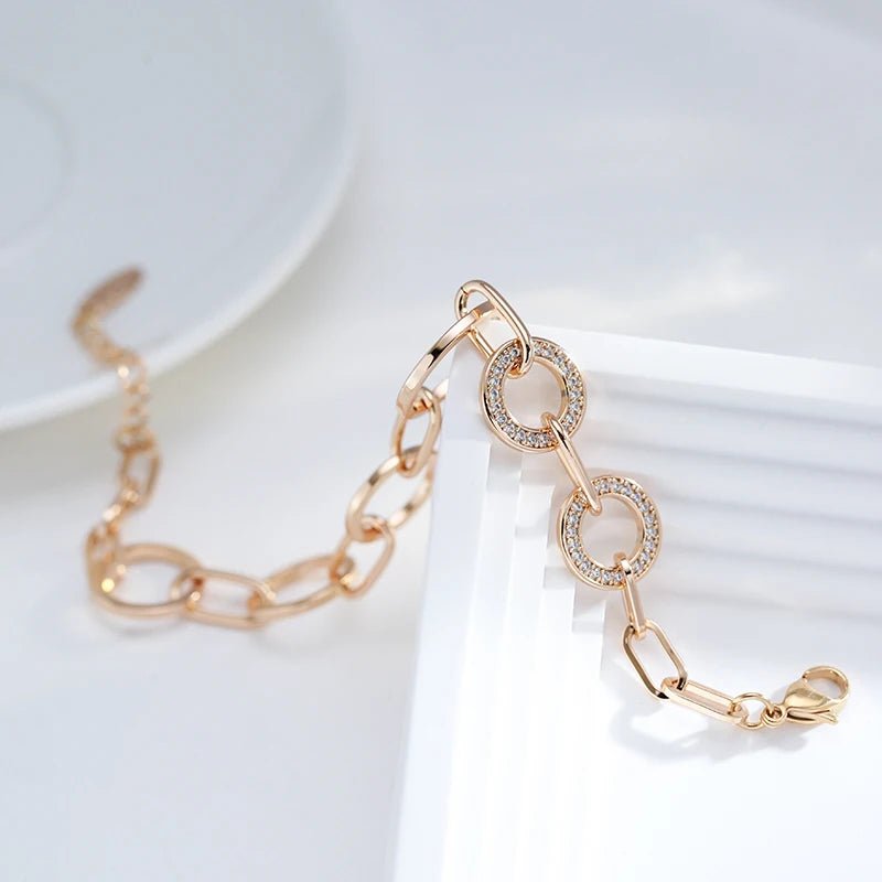 Geometry Circles Bracelet 585 Rose Gold - Gilded Rosy