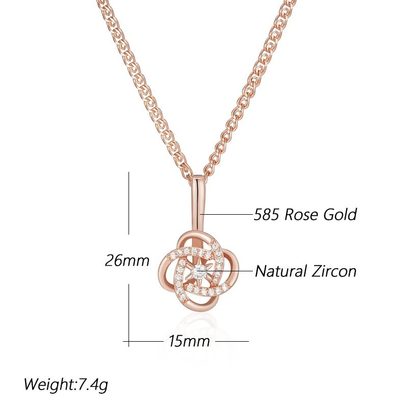 Star necklace, 585 Rose Gold Color - Gilded Rosy