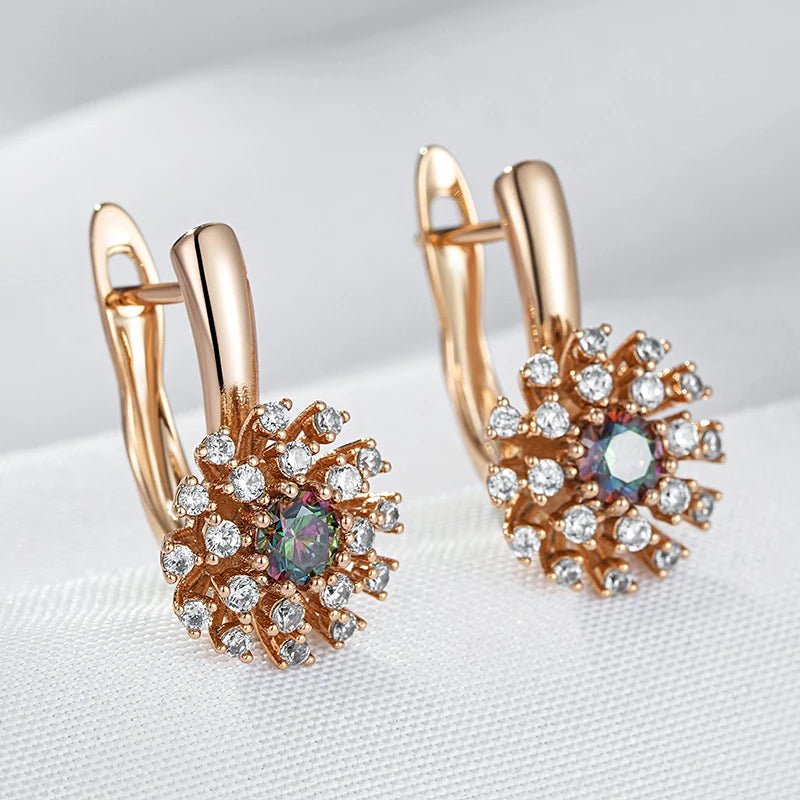 White Star Earrings - Gilded Rosy