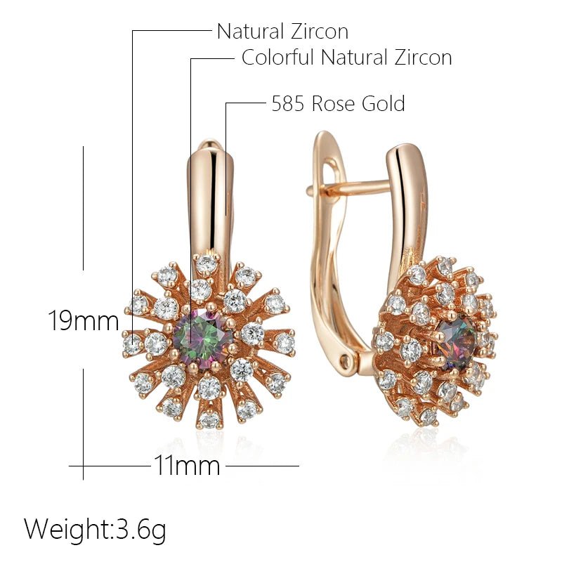 White Star Earrings 585 Rose Gold - Gilded Rosy