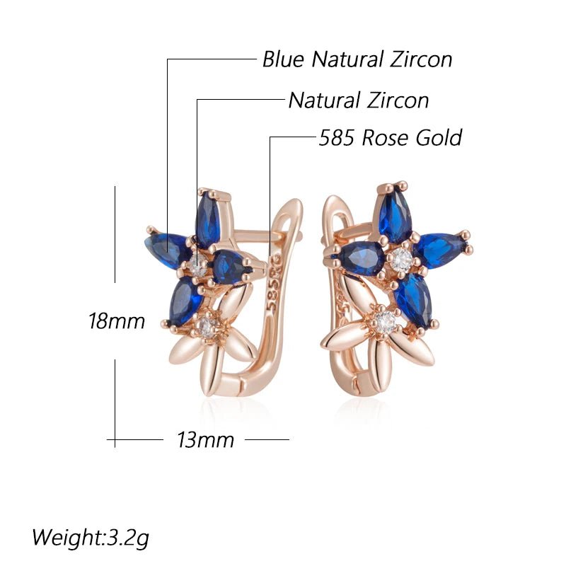Balloon petal earrings 585 Rose Gold - Gilded Rosy