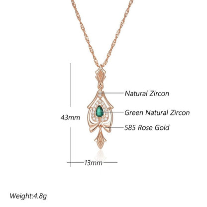 Bell of Ireland 585 Rose Gold Necklace - Gilded Rosy