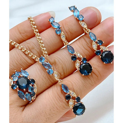 Blue ornamentals sets - Gilded Rosy