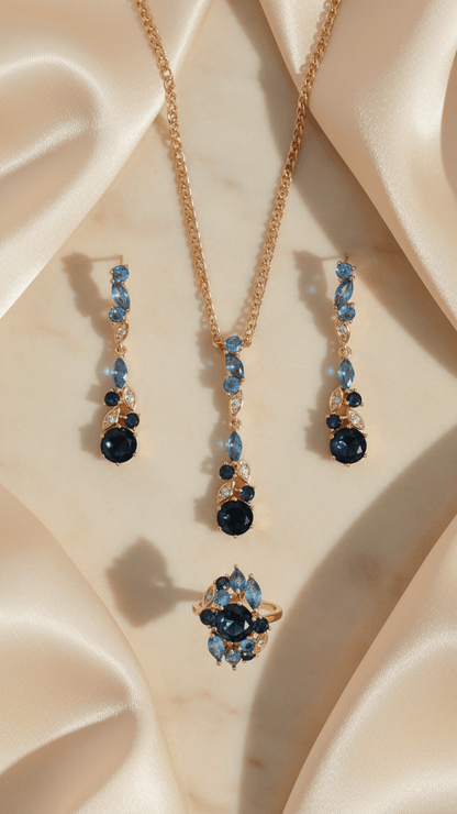 Blue ornamentals sets - Gilded Rosy