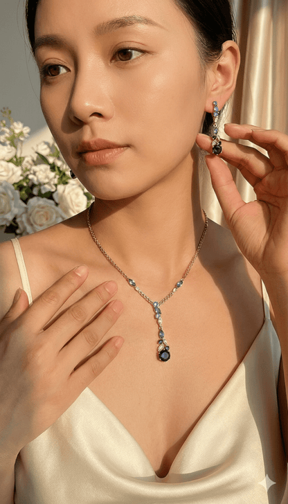 Blue ornamentals sets - Gilded Rosy