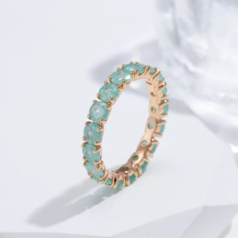Emerald Ring 585 Rose Gold - Gilded Rosy