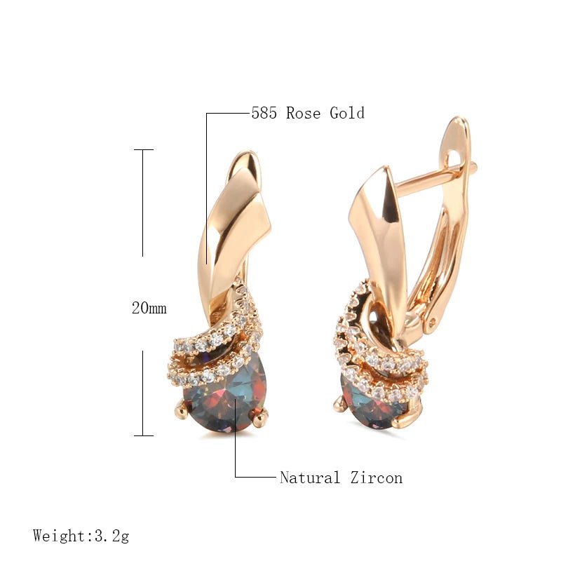 Galaxies melodies 585 Rose Gold Earrings - Gilded Rosy