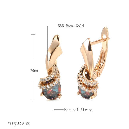 Galaxies melodies 585 Rose Gold Earrings - Gilded Rosy