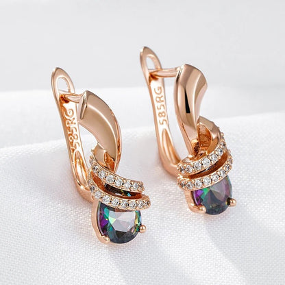 Galaxies melodies 585 Rose Gold Earrings - Gilded Rosy