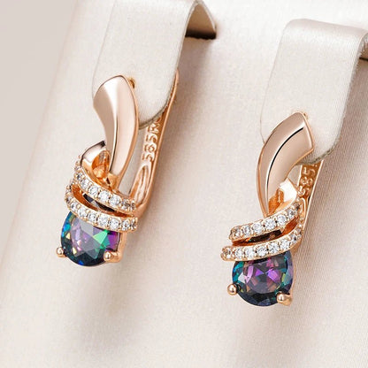 Galaxies melodies 585 Rose Gold Earrings - Gilded Rosy
