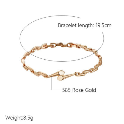 Geometry Bracelet 585 Rose Gold Color - Gilded Rosy