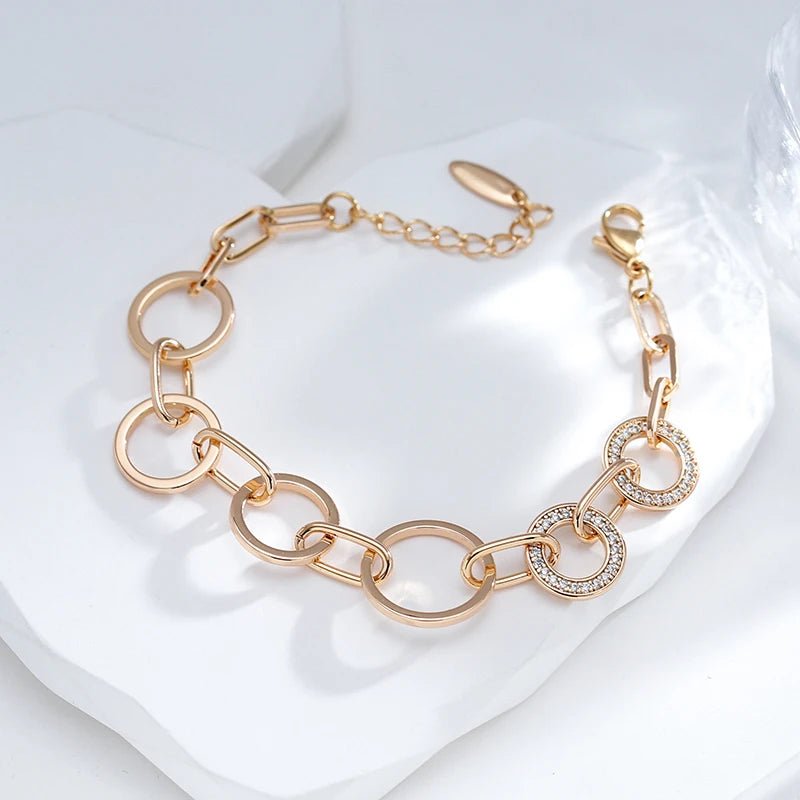 Geometry Circles Bracelet 585 Rose Gold - Gilded Rosy
