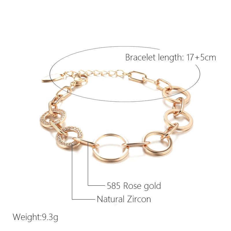 Geometry Circles Bracelet 585 Rose Gold - Gilded Rosy