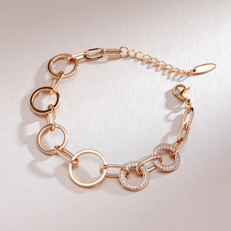Geometry Circles Bracelet 585 Rose Gold - Gilded Rosy