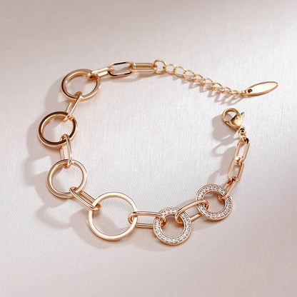 Geometry Circles Bracelet 585 Rose Gold - Gilded Rosy