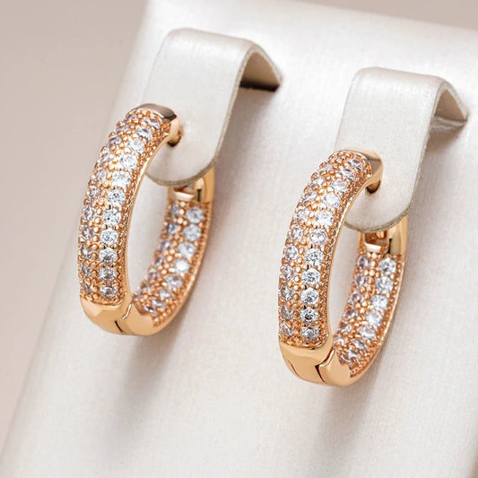 Maggiociondolo golden chain Earrings 585 Rose Gold - Gilded Rosy