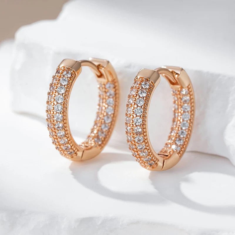 Maggiociondolo golden chain Earrings 585 Rose Gold - Gilded Rosy