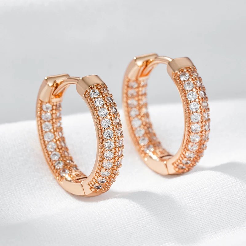 Maggiociondolo golden chain Earrings 585 Rose Gold - Gilded Rosy