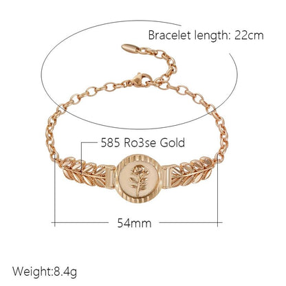 Rose bracelet 585 Rose Gold - Gilded Rosy