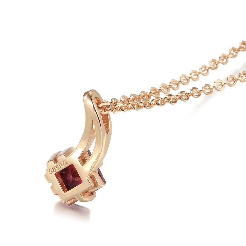 Rose Celosia Pendant Necklace 585 Rose Gold - Gilded Rosy