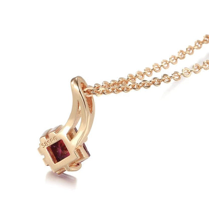 Rose Celosia Pendant Necklace 585 Rose Gold - Gilded Rosy