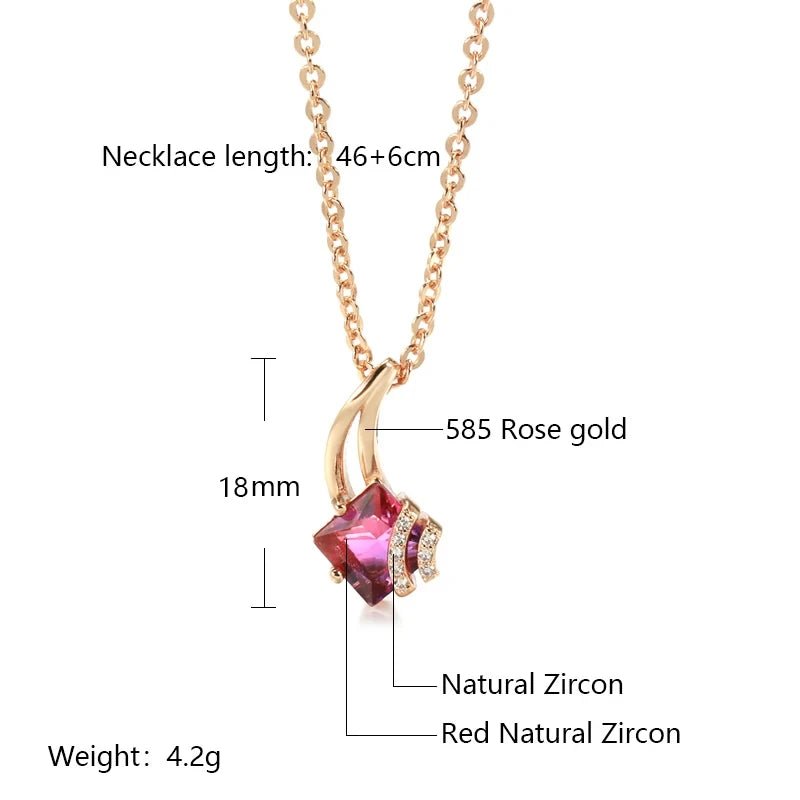 Rose Celosia Pendant Necklace 585 Rose Gold - Gilded Rosy