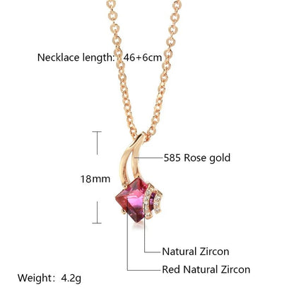 Rose Celosia Pendant Necklace 585 Rose Gold - Gilded Rosy