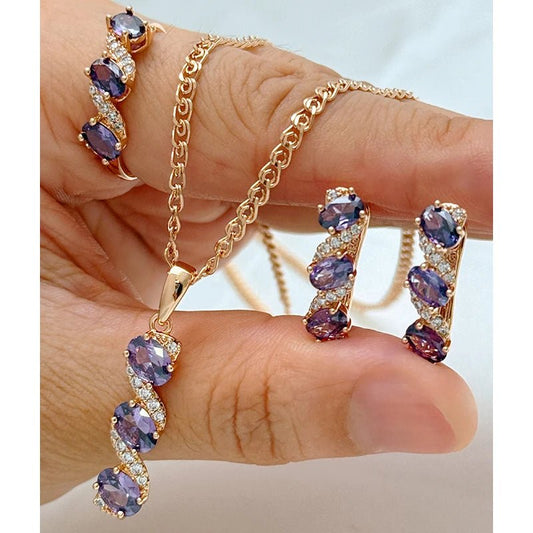 Shiny Purple Sets - Gilded Rosy