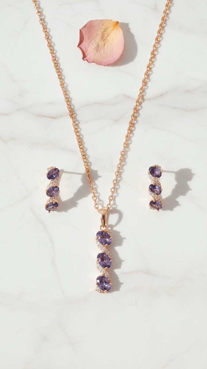 Shiny Purple Sets - Gilded Rosy