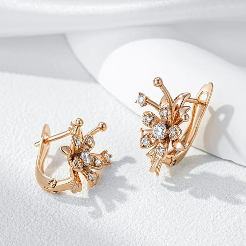 Staphanotis 585 Rose Gold Earring - Gilded Rosy