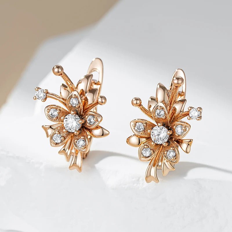 Staphanotis 585 Rose Gold Earring - Gilded Rosy