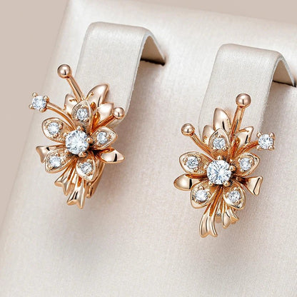Staphanotis 585 Rose Gold Earring - Gilded Rosy