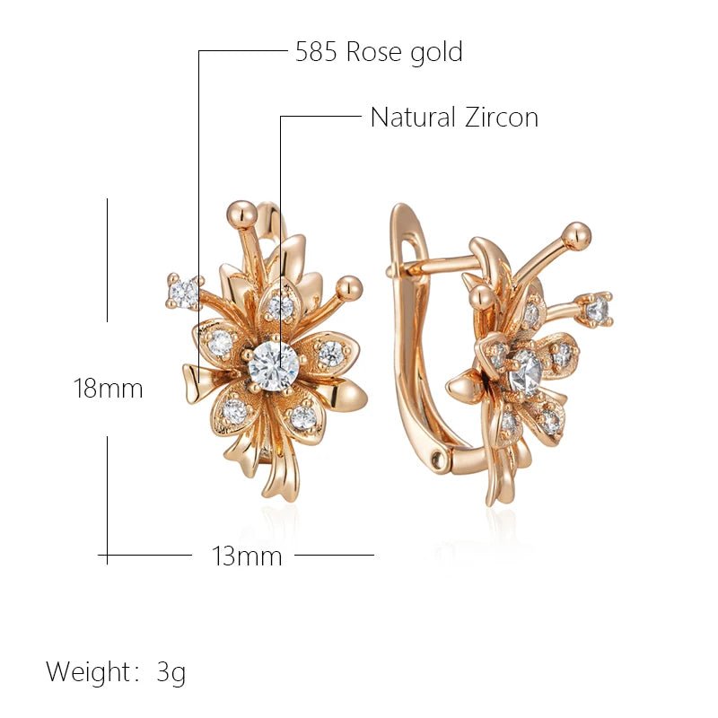 Staphanotis 585 Rose Gold Earring - Gilded Rosy