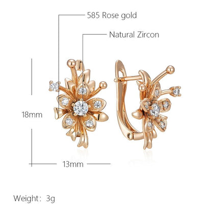Staphanotis 585 Rose Gold Earring - Gilded Rosy