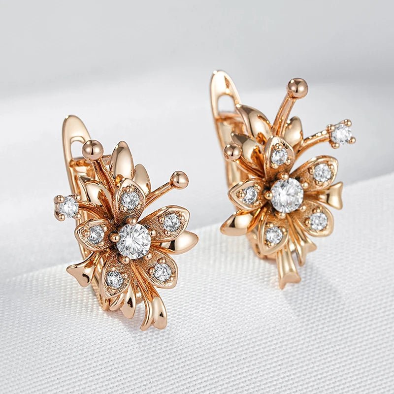 Staphanotis 585 Rose Gold Earring - Gilded Rosy