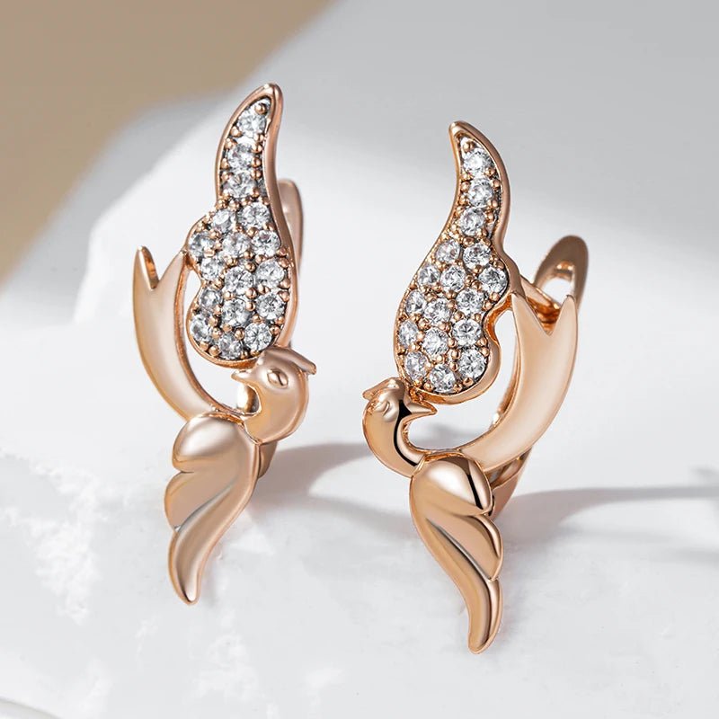 Styled tulip 585 Rose Earrings - Gilded Rosy