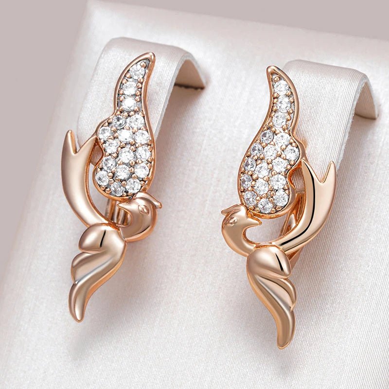 Styled tulip 585 Rose Earrings - Gilded Rosy
