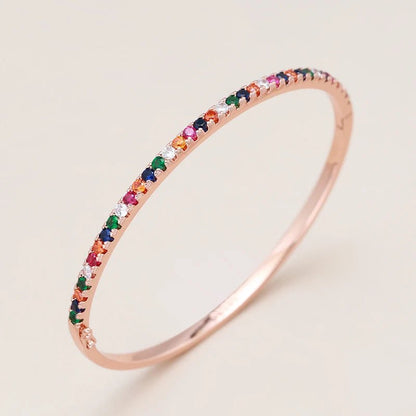 Trendy multicolor bracelet 585 Rose Gold - Gilded Rosy