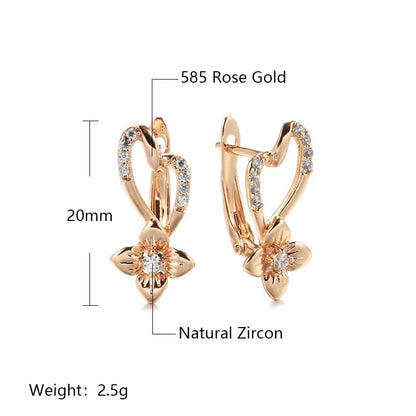 Vanilla heart Earrings 585 Rose Gold - Gilded Rosy