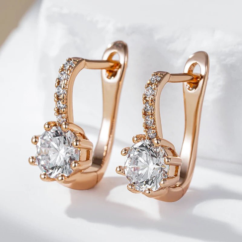 White hyacinth 585 Rose Gold Earrings - Gilded Rosy