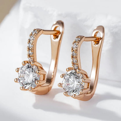 White hyacinth 585 Rose Gold Earrings - Gilded Rosy