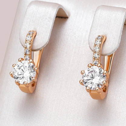 White hyacinth 585 Rose Gold Earrings - Gilded Rosy