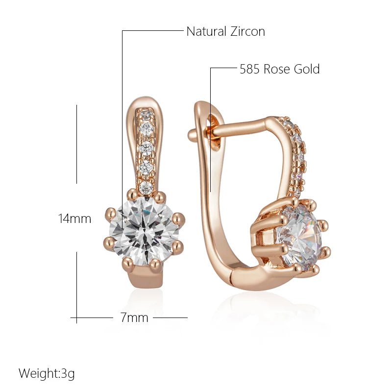 White hyacinth 585 Rose Gold Earrings - Gilded Rosy