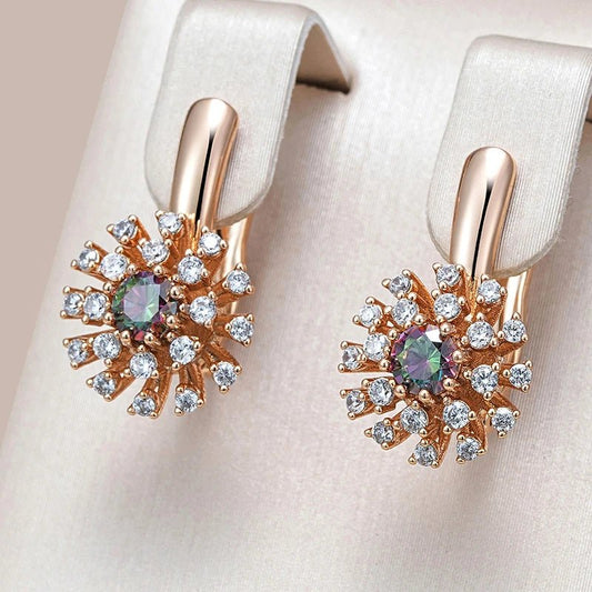 White Star Earrings 585 Rose Gold - Gilded Rosy