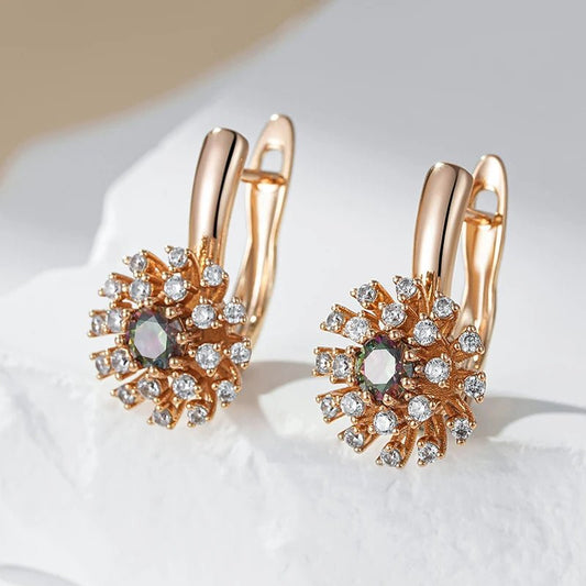 White Star Earrings 585 Rose Gold - Gilded Rosy